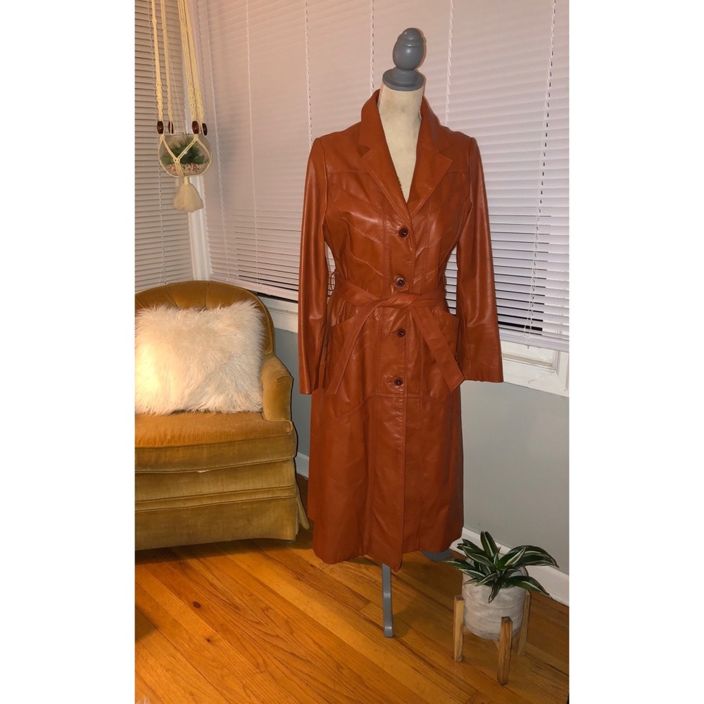 Vintage 70’s Brown Leather Coat